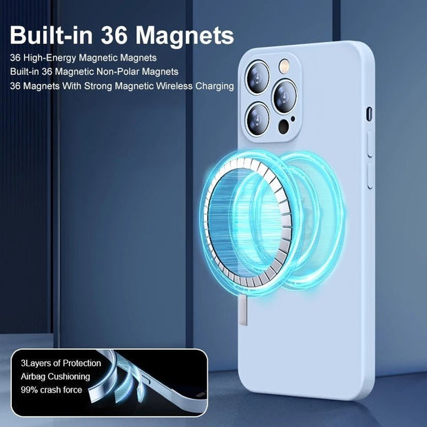 Blue MagSafe Silicone Case